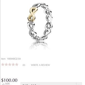 PERFECT PANDORA INFINITY RING ❤️ SIZE 7️⃣